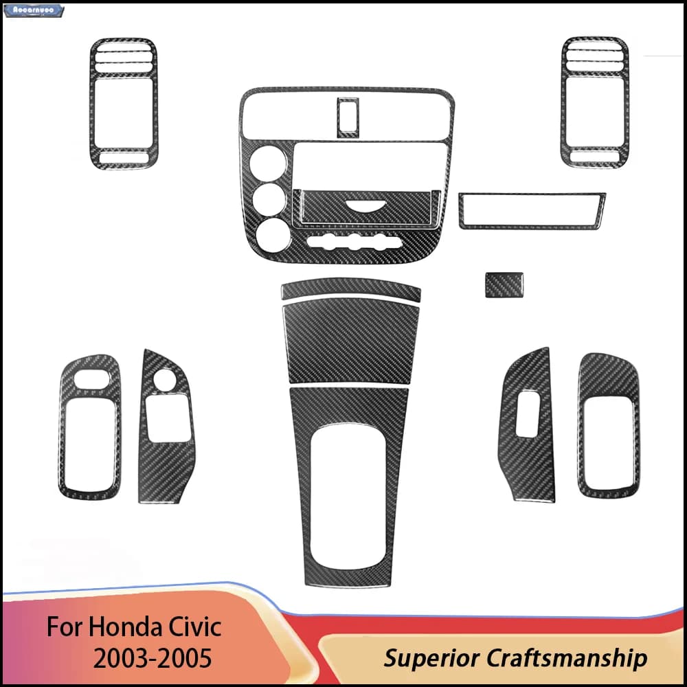 For Honda Civic 2003-2005 imitation Carbon Fiber Car Stickers Car Interior Decorative Accessories