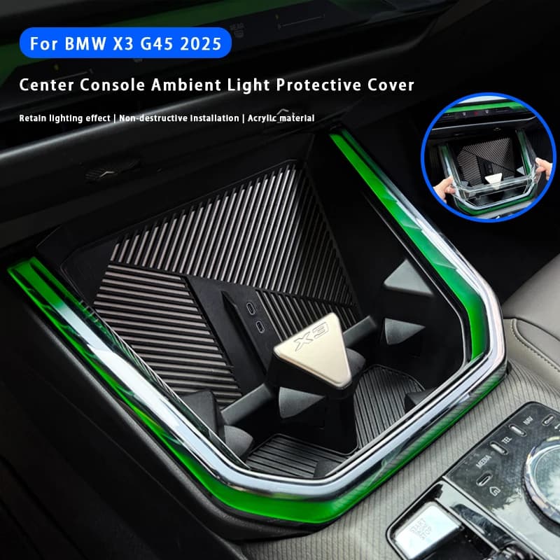For BMW X3 G45 2025 Console Ambient Light Protective Cover Transparent Atmosphere Light Protector Interior Trim Accessories