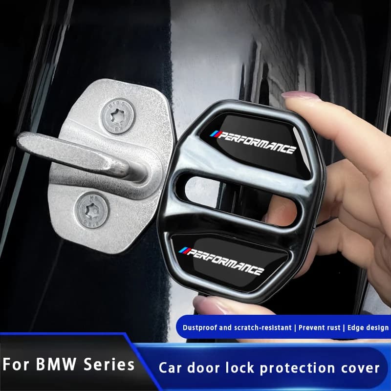 4PCS Car Door Lock Cover Stickers Accessories For BMW 3 5 Series X1 X3 X4 X5 G20 G32 F48 G01 G02 G05 G07 G11 G22 G26 G60 G30 G45