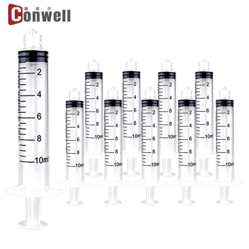 100Pcs 10mL Luer Lock Syringe for Scientific Labs, Liquids Refilling and Measuring,Craft,Feeding Pets,Halloween party