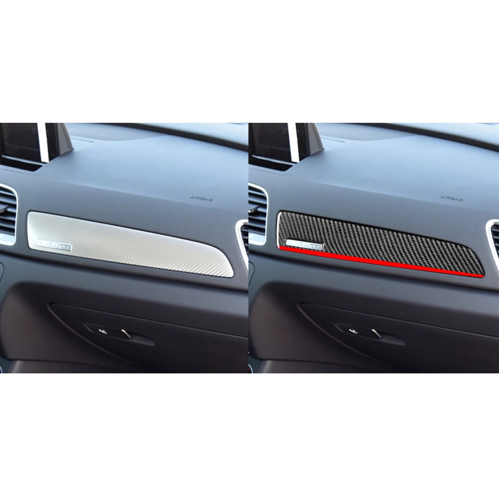 Car Interior Parts For Audi Q3 2014-2018 imitation Carbon Fiber Car Stickers Car Interior Decorative Accessories
