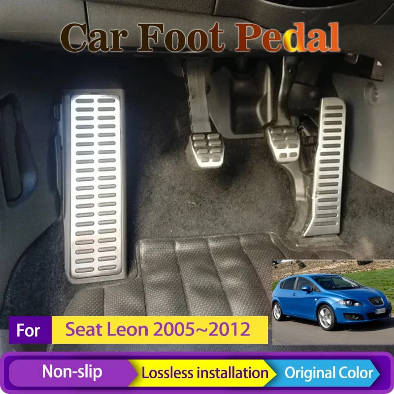 Car Foot Pedals Fit For Seat Leon 1P MK2 2005~2012 Non Slip Metal Rest Pedals Brake Accelerator Pad Auto-Styling Auto Acessories