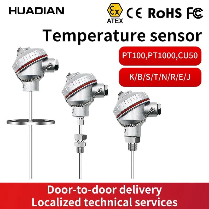 K Type Thermocouple Temperature Sensor Probe -50~200°C Mineral Insulated Sheathed Cable with Connector for Industrial Furnace