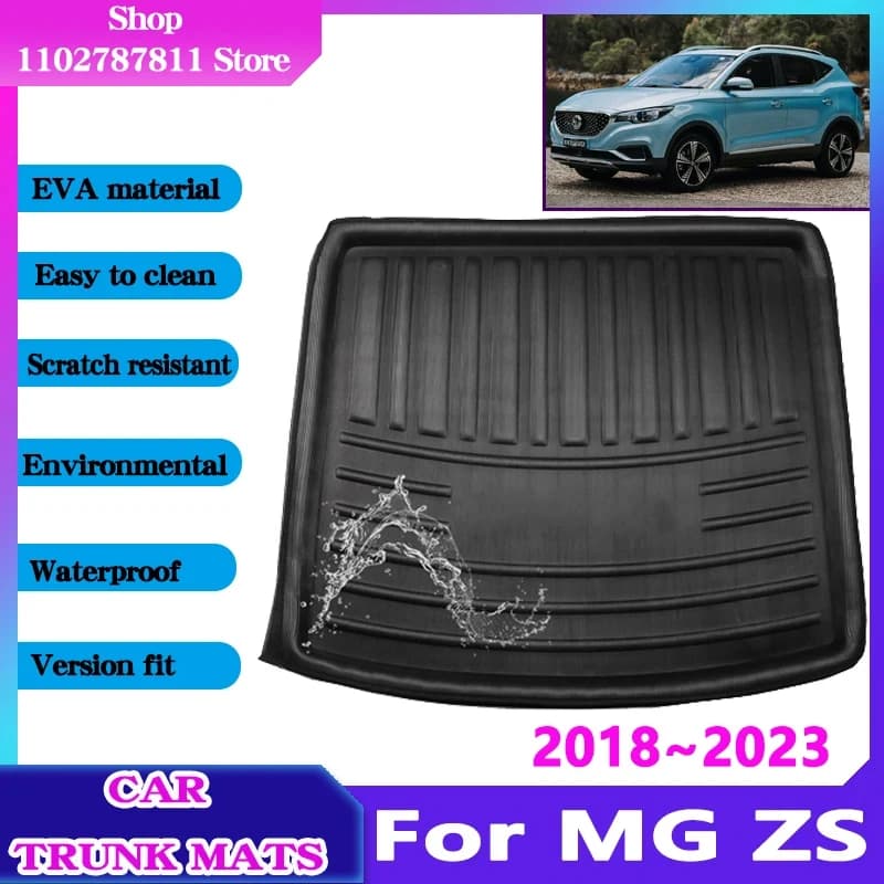 Car Trunk Mats for MG ZS EV Accessories MGZS ZX ZST 2018~2023 2022 2021 Waterproof Protect Anti-Slip Storage Pad 3D EVA Material