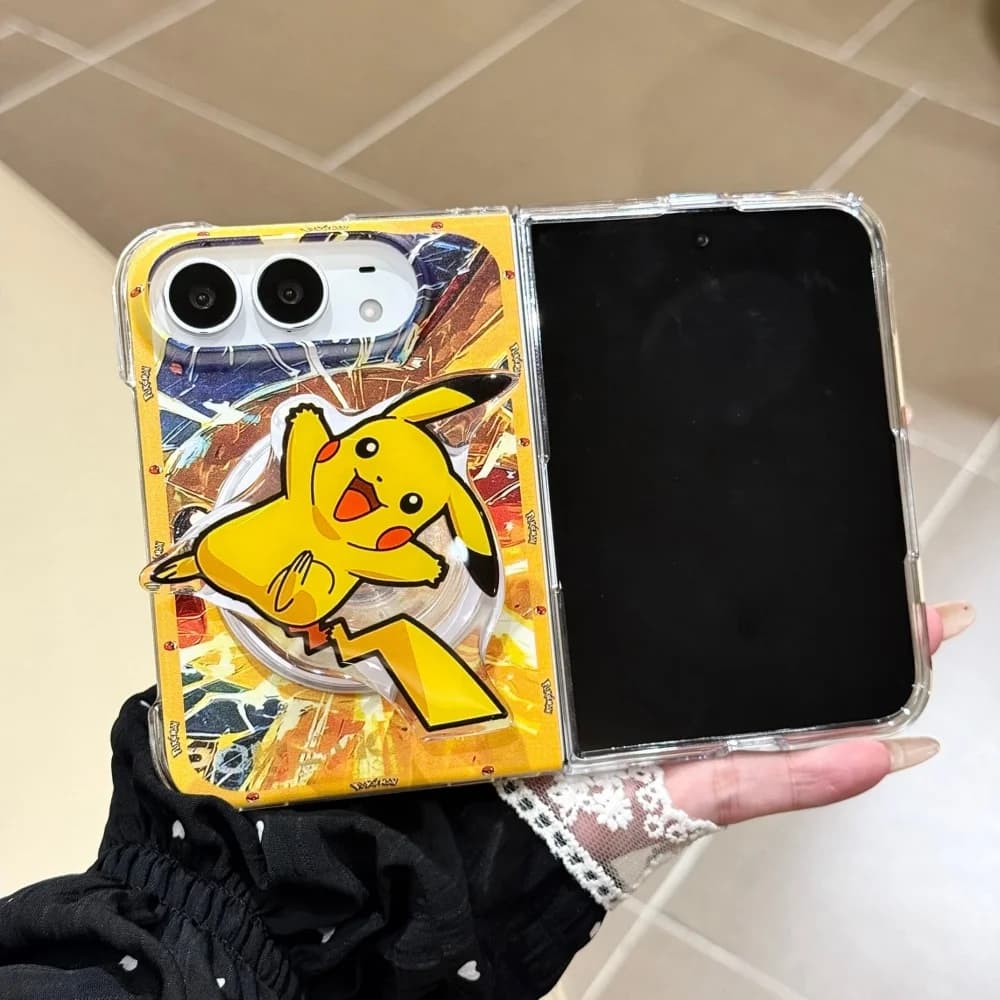 Kawaii Anime Yellow Cartoon Character Magnetic Phone Case for iPhone Duo New Cute Shockproof Protective Cases with Magsafe Stan