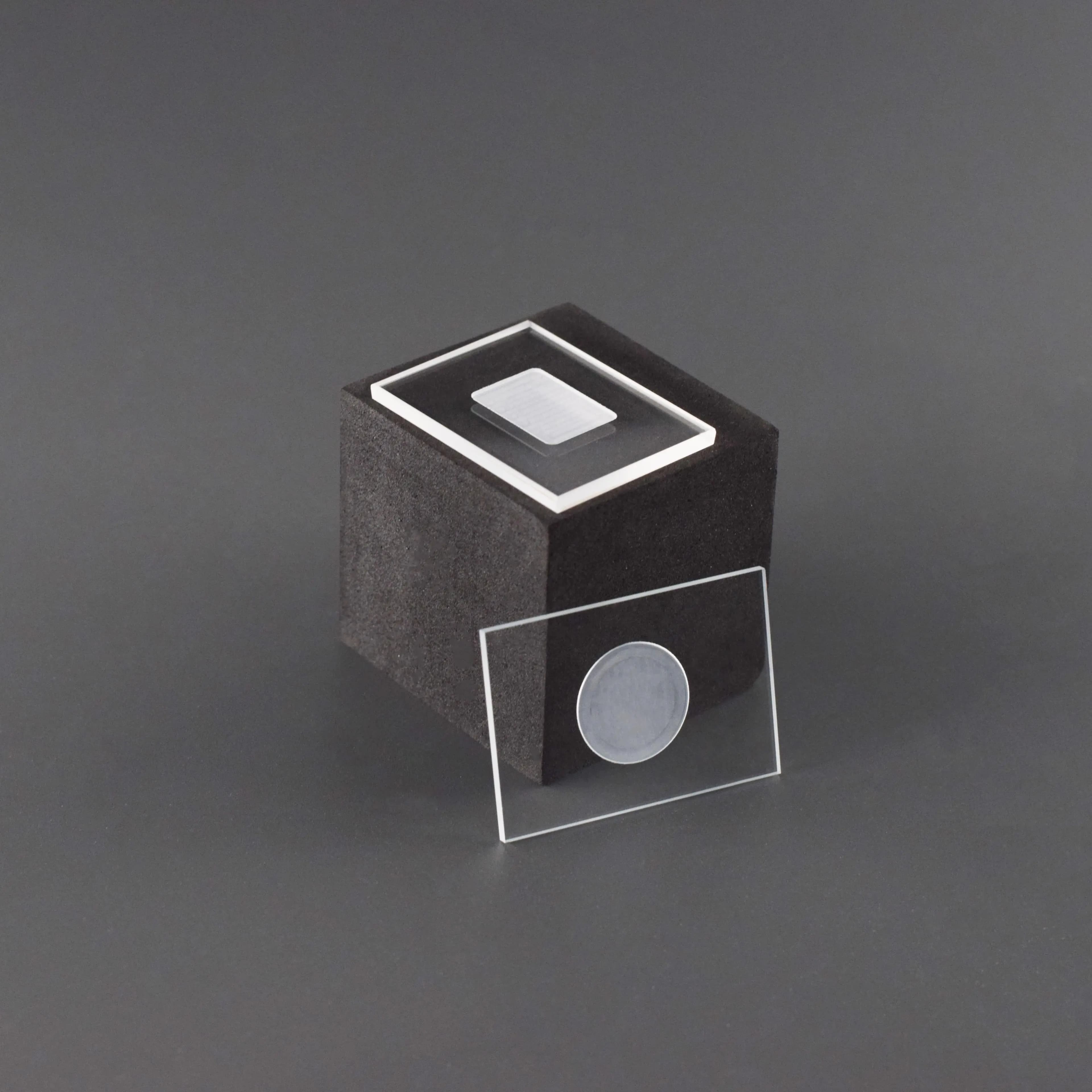 Quartz Glass XRD Sample Slot X-ray Diffractometer Powder Slide 50x35x2mm Square Optical glass Square/Round Frosted Groove