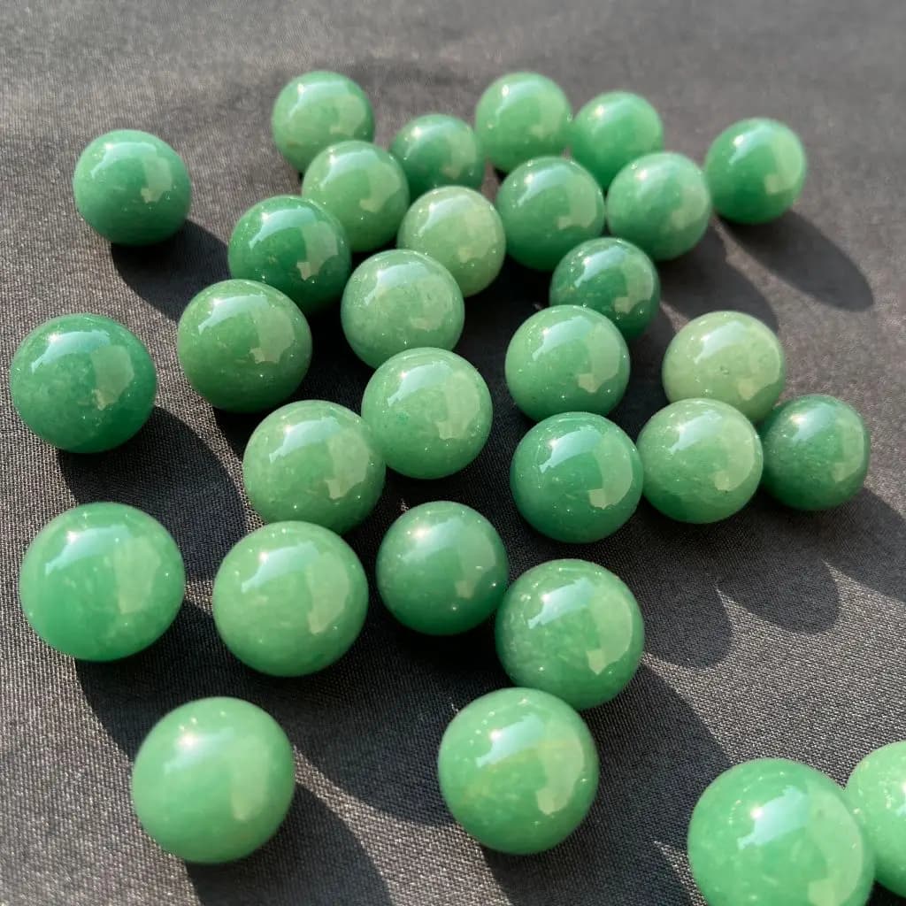 Mini Green Aventurine Sphere Healing Crystal for Energy Balance Meditation and Home Decor