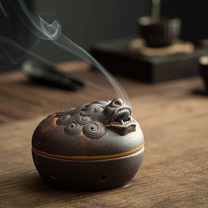 Creative Small Ceramic Coil Incense Burner Home Tea Room Aromatherapy Censer Indoor Desktop Decor Fragrance Ornament