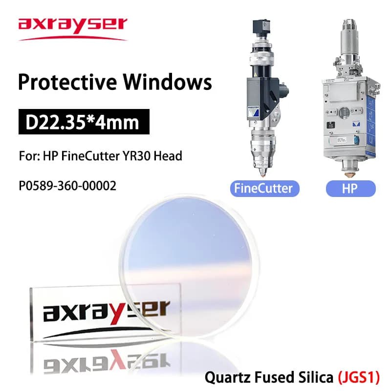 PRECITEC Dia22.35x4mm Protective Windows Lens P0589-360 Original Lenses for Fiber Laser Optical Silica HPCutter FineCutter YR30