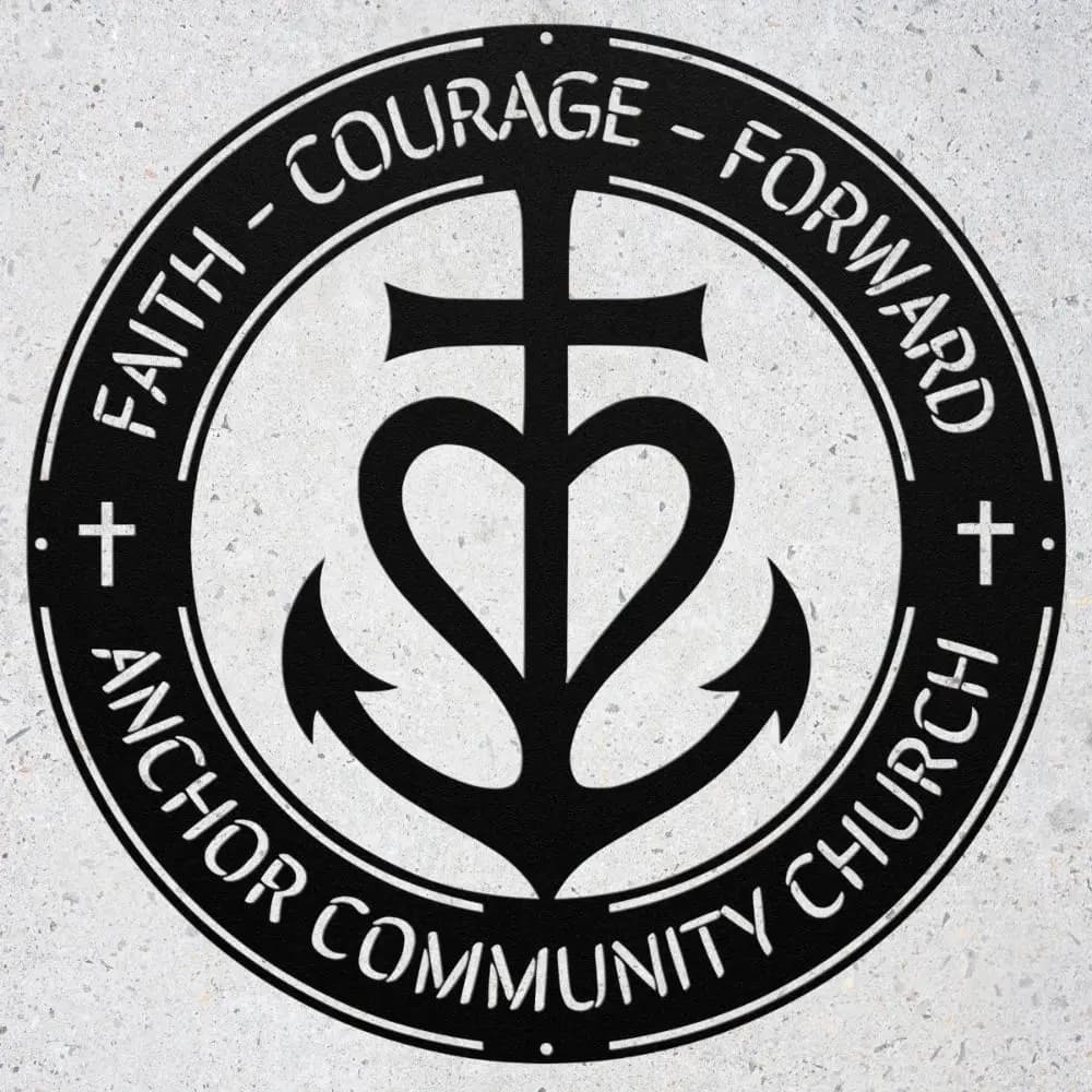 Custom Personalized Anchor Christian Church Metal Art: Wall Decor, Gift for Faith, Religious Spaces