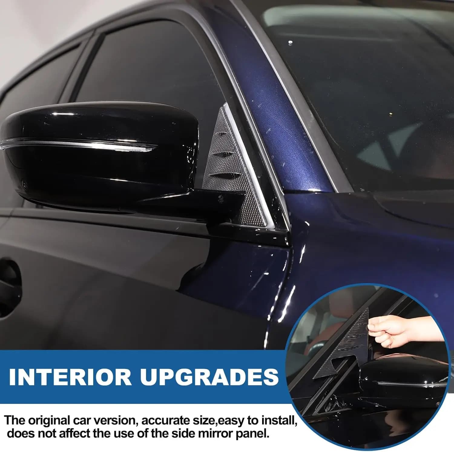 For BMW 3 Series G20 G28 2020-24 Car Rearview Mirror Side Triangle Spoiler Wind Deflector Trim Cover Car Decorative Accessories