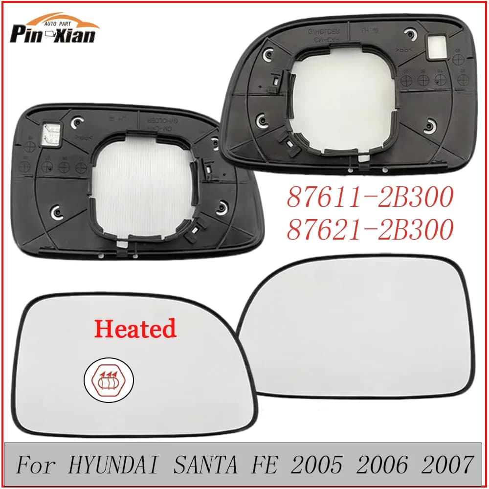 For HYUNDAI SANTA FE 2005 2006 2007 876112B300 Rearview Mirror Glass With Heated Car External Side Wing Mirror Glass Lens