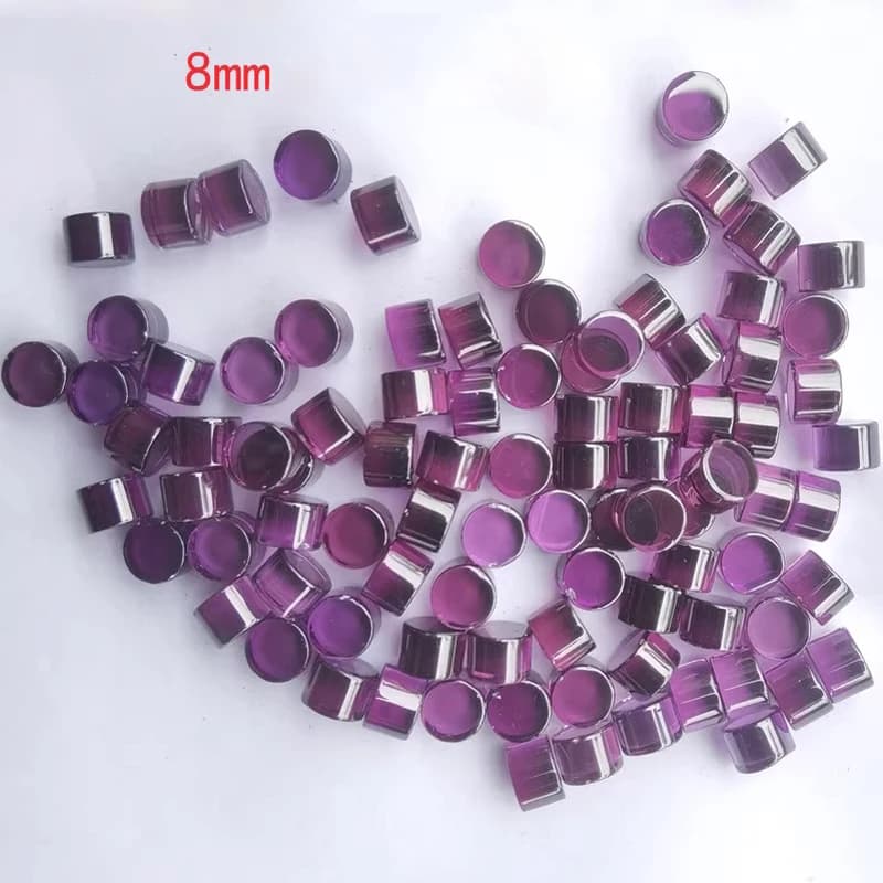 Colored Zircon Cylindrical Blank Egg-shaped Pear-shaped Heart-shaped Teaching Practice Polished Gemstone Materials Consumables