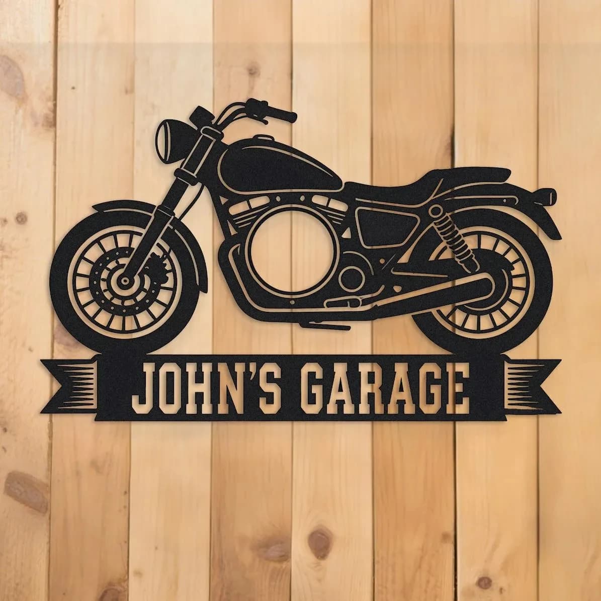 Personalized Motorcycle Metal Sign: Custom Motorcycle Rider Biker Name Sign, Workshop Decor