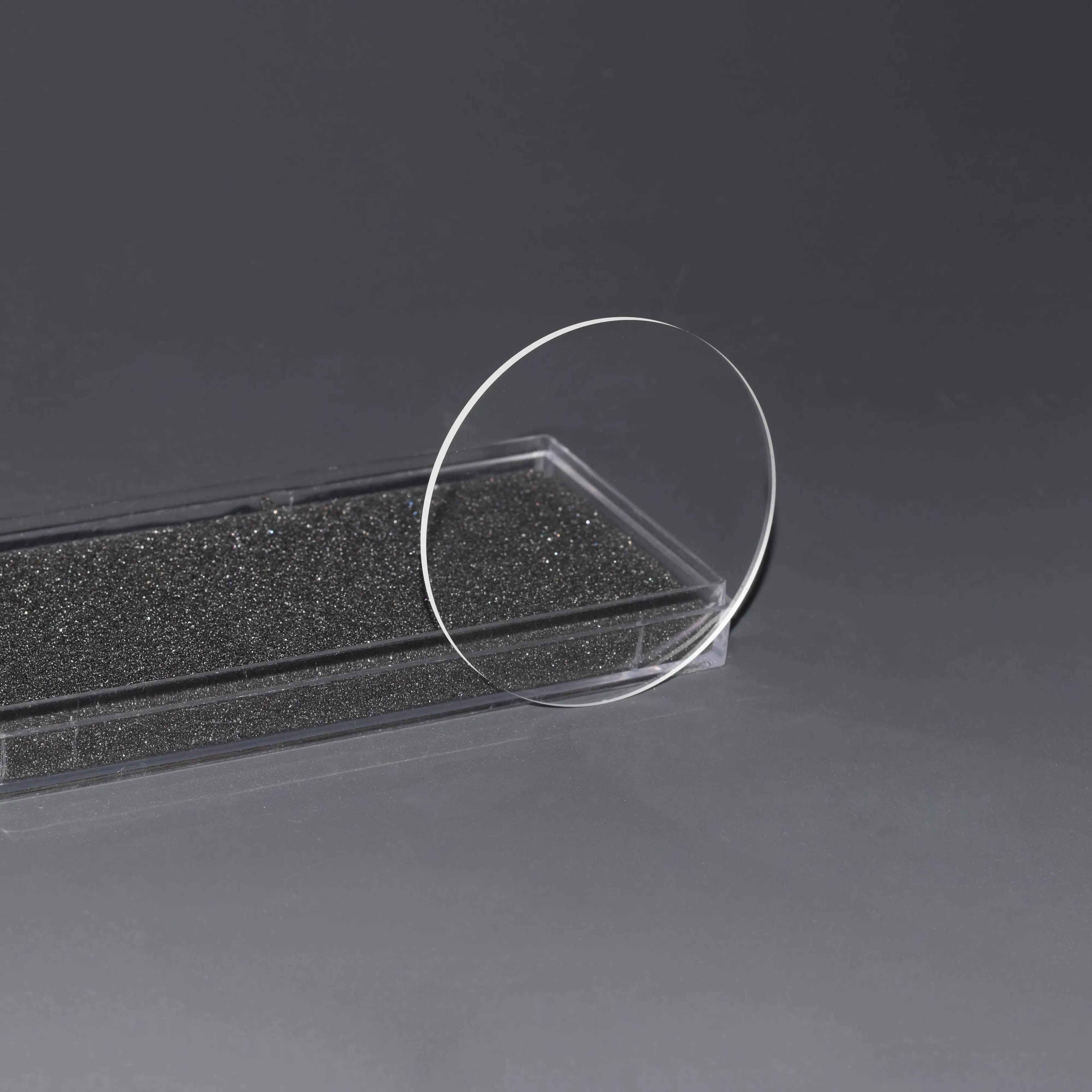 Dia100mm Lab Round Borofloat BF33 high borosilicate glass plate high temperature resistance high transparency