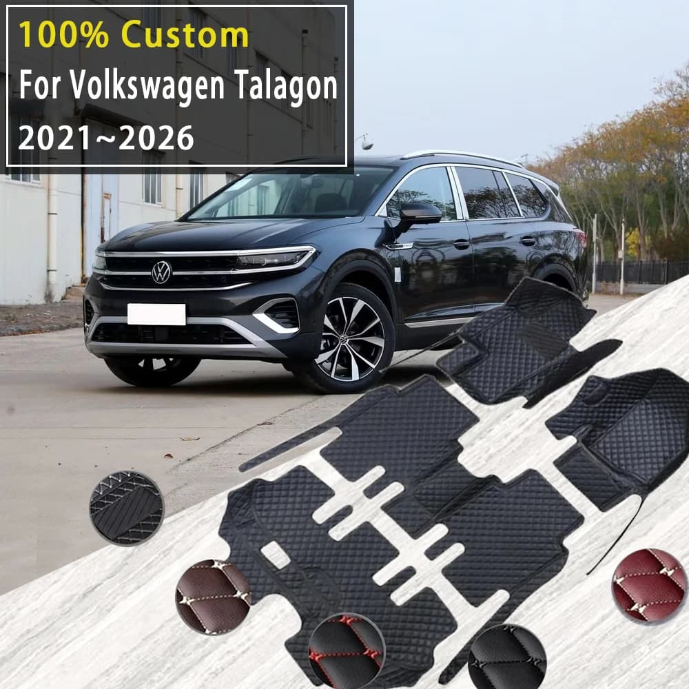 Car Floor Mats For VW Volkswagen Talagon 2021 2022 2023 2024 2025 2026 Rugs Carpet Full Set Auto Interior Part Accessories