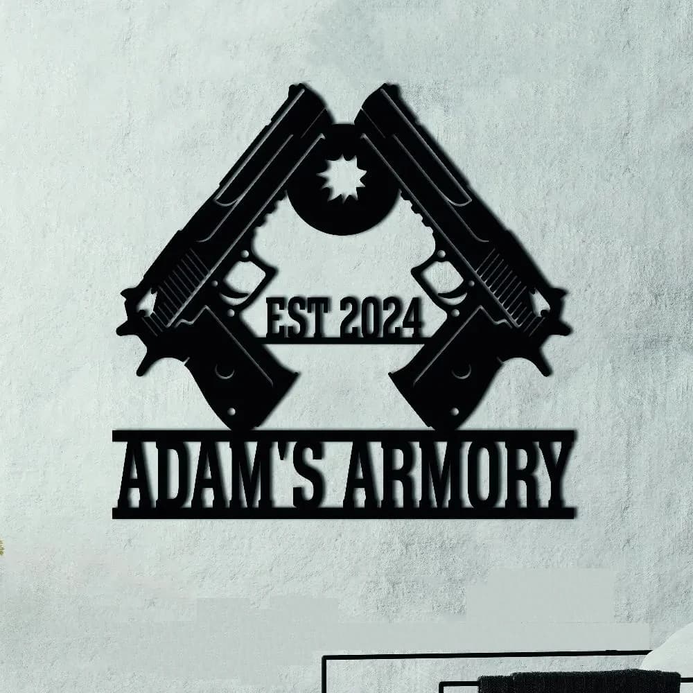 Custom Metal Wall Sign, Name Est Date Wall Art, Personalized Metal Sign, Military Army Veteran Gift