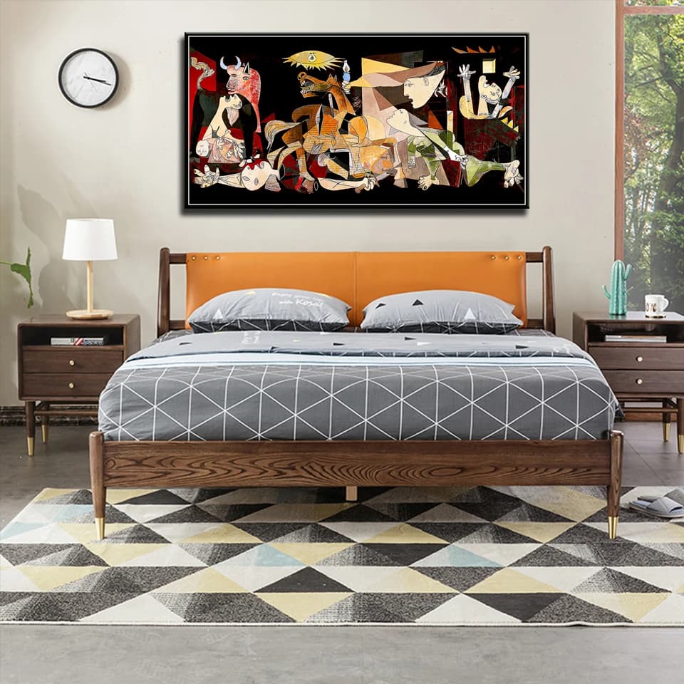 Spain France Picasso Guernica Vintage Classic German Canvas Art Print Painting Posters and Prints Wall Pictures Home Decoration