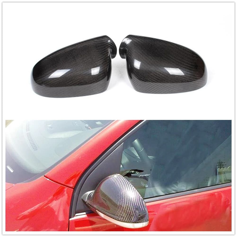 For Volkswagen VW Golf 5 MK5 GTI Jetta 5 Passat B6 B5.5 Replacement Carbon Fiber Car Exterior Rear View Mirror Cover Clip On Cap