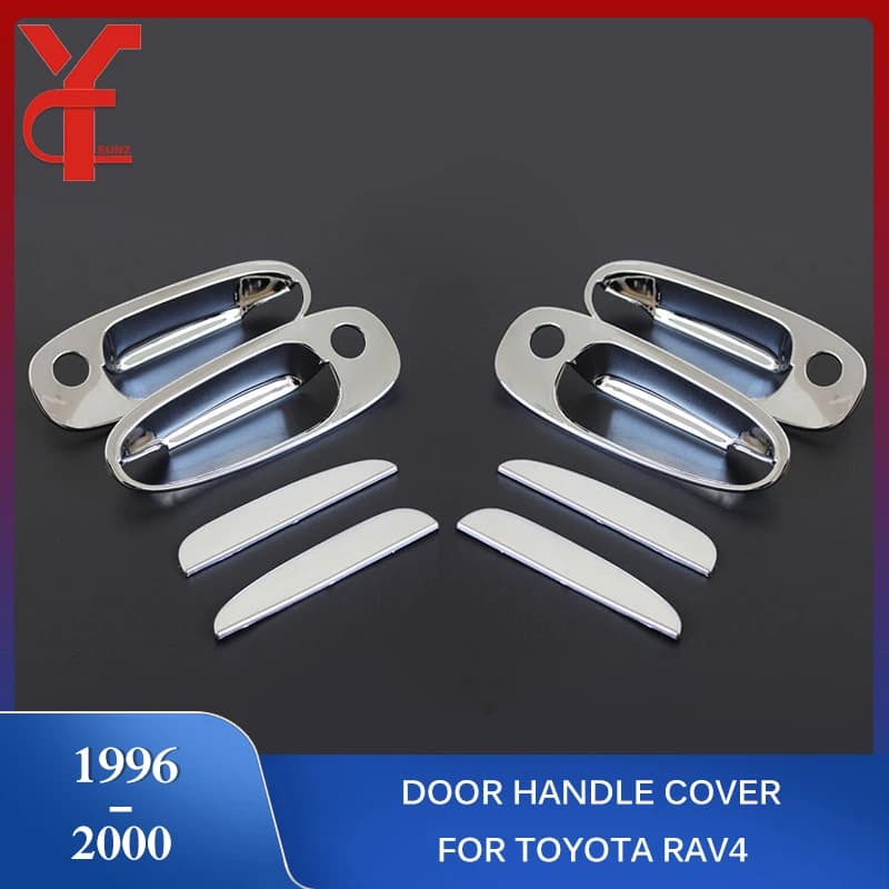 1996-2000 Chrome Side Door Handle Covers Bowl Accessories For Toyota Rav4 Rav 4 1996 1997 1998 1999 2000