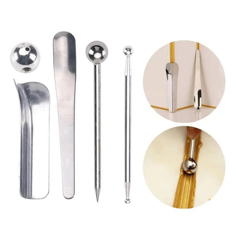 Hot 5pc Floor Tile Seam Cleaning Tools set Grout Repair Steel Pressed Ball Stick Corner Angle Scraper wall gap cleaner Tools