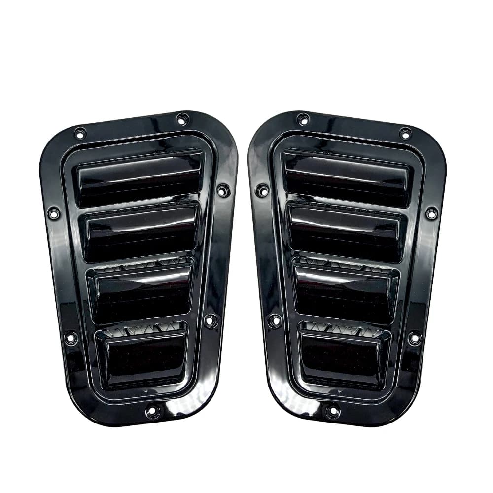 1 Pair Car Front Bonnet Vents Hood Side Trim Cover Steel Air Flow Intake Scoop Vent Snow Cover for Land Rover Defender