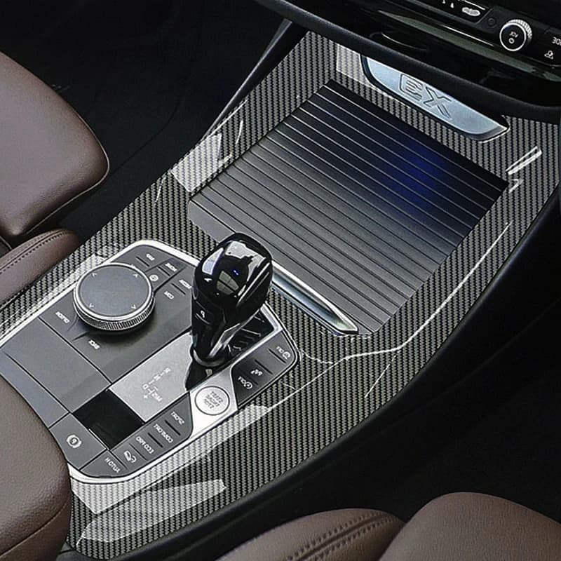 Carbon Fiber For BMW X3 G01 X4 G02 2022 Car Gear Shift Knob Central Handbrake Covers Interior Auto Accessories Stickers Trim