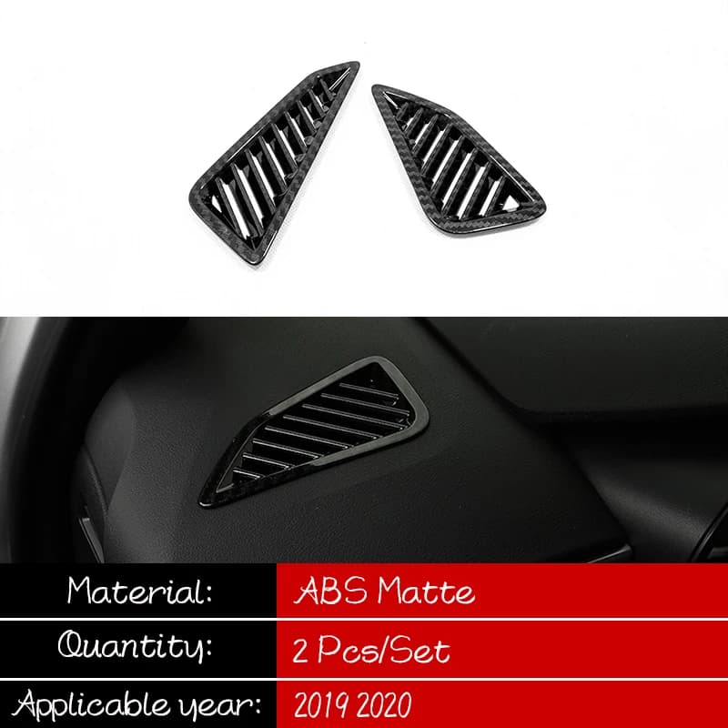 For Toyota corolla E210 accessories 2019 2020 ABS silver Carbon Car front Small air outlet cover trim Car conditioning vents