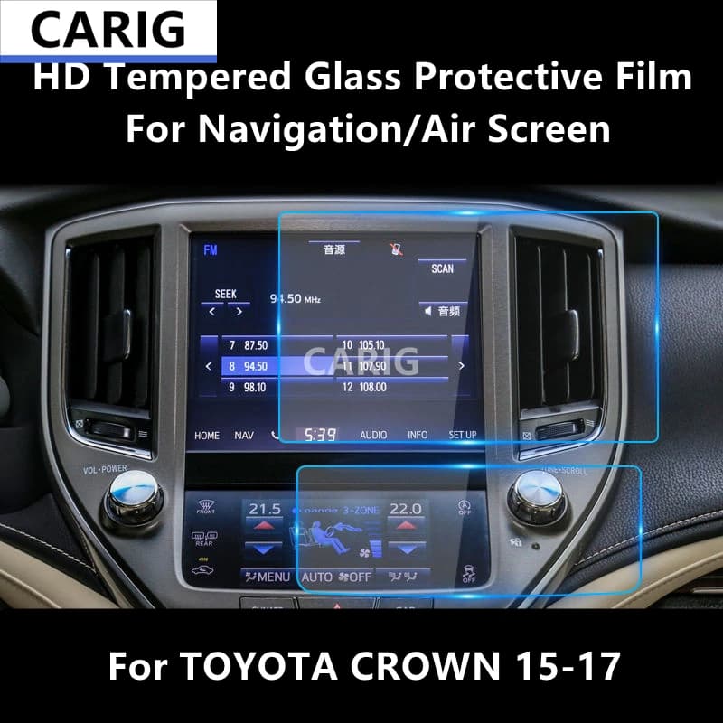 For TOYOTA CROWN 15-17 Navigation,Air Screen HD Tempered Glass Protective Film Anti-scratch Repair Film Accessorie Refit
