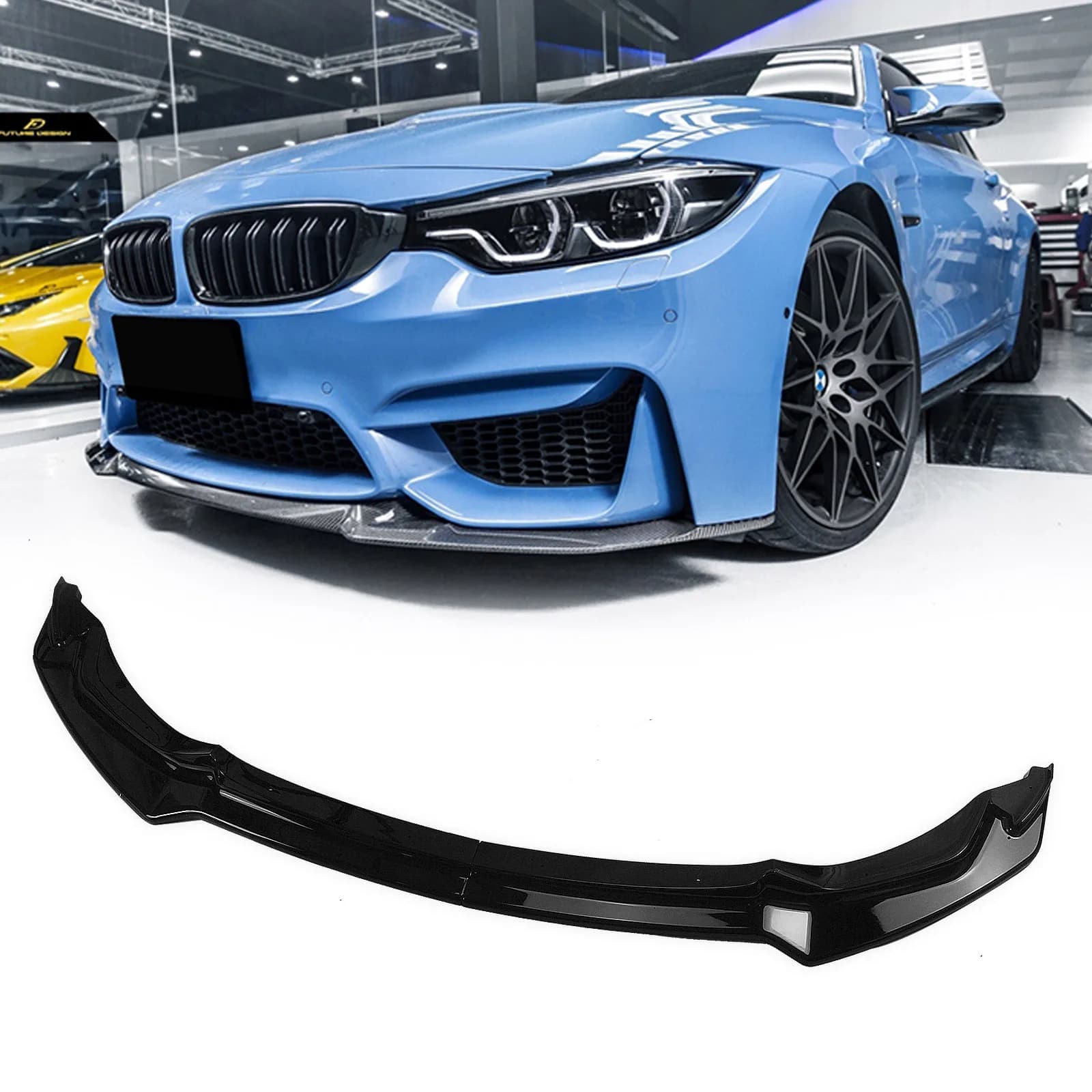 Front Bumper Spoiler Lip For BMW F80 M3 4-Door Sedan F82 F83 M4 2-Door Coupe 2014-2020 Lower Body Kit Splitter Blade Protector