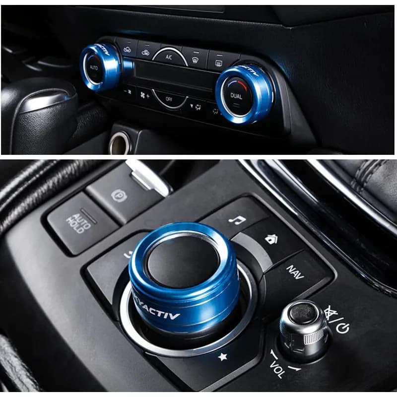 New Aluminum AUX Media Control  Air conditioner Cover Ring Trim For Mazda 3 AXELA MAZDA 6 ATENZA CX-3 CX-4 CX-5 CX-9 MX-5