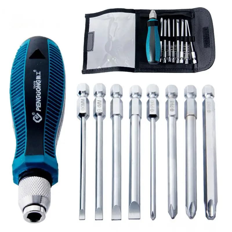 9pcs mini multi-function screwdriver set with magnetic cross-shaped precision screwdriver combination repair tool