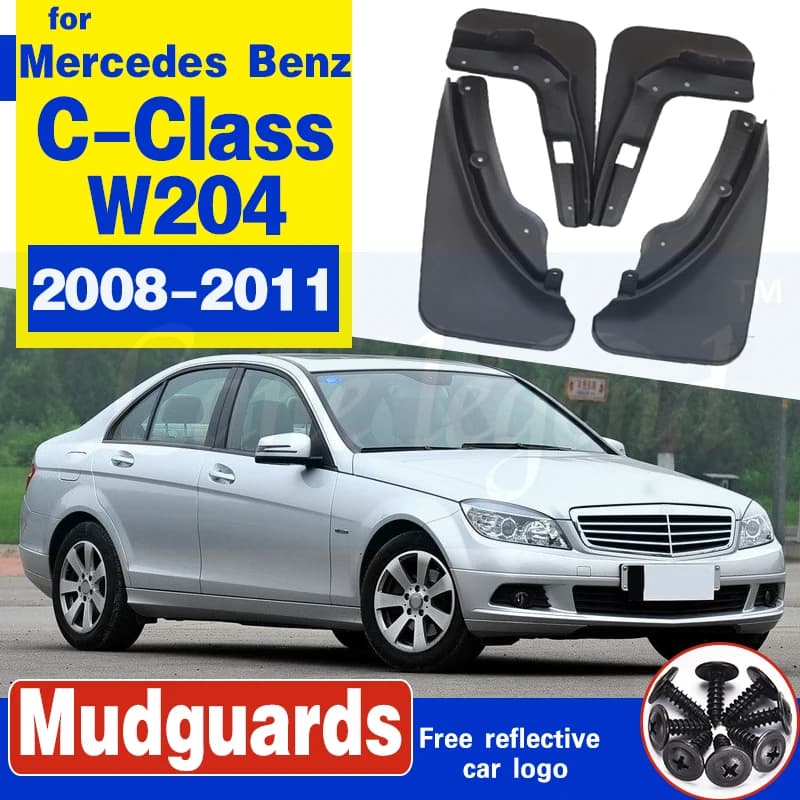 Mudflap for Mercedes Benz C Class C-Class W204 2008 ~ 2011 Fender Mud Guard Flaps Mudguards Splash Guards Car Accessories