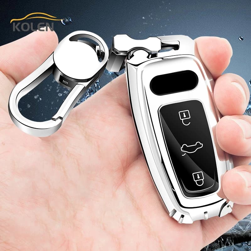 Soft TPU Car Remote Key Case Cover Fob For Audi A6 A7 A8 C8 Q8 D5 E-tron 2018 2019 2020 Key Holder Shell Protection Accessories