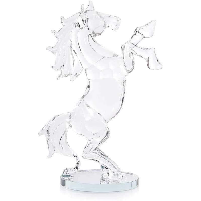 Boutique Glass Decorative Figurine Crystal Animal Horse Ornament Gift Present