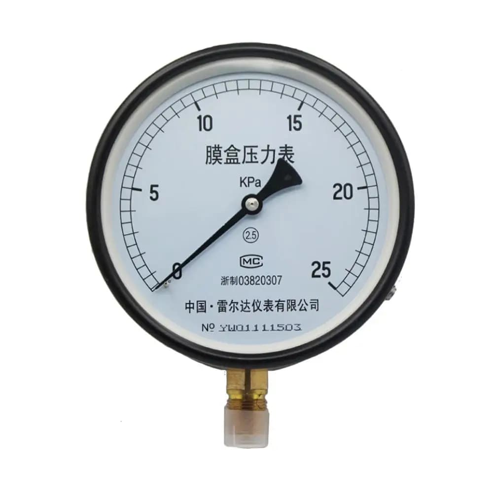 Diameter 60mm Capsule Pressure Gauge 6kp~60kpa Stainless Steel Connection M14*1.5