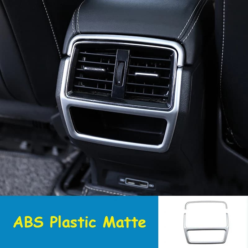For Skoda Kodiaq accessories 2017 2018 ABS Matte silver Car Rear armrest Air Condition outlet Vent frame Cover Trim car styling