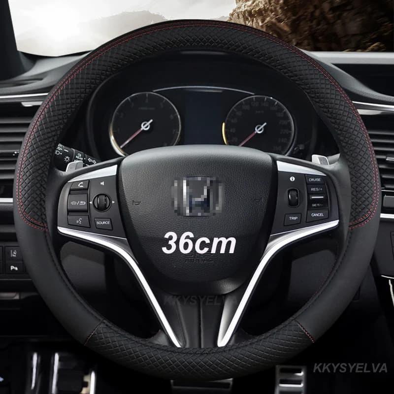 36cm Car Steering Wheel Cover Size S PU Leather for Honda Civic Ciimo Jade SUZUKI Alto LINGYANG NISSAN Juke Toyota Aqua Prius