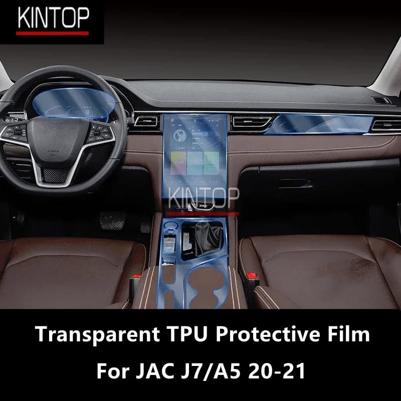 For JAC J7/A5 20-21 Car Interior Center Console Transparent TPU Protective Film Anti-scratch Repair Film Accessories Refit
