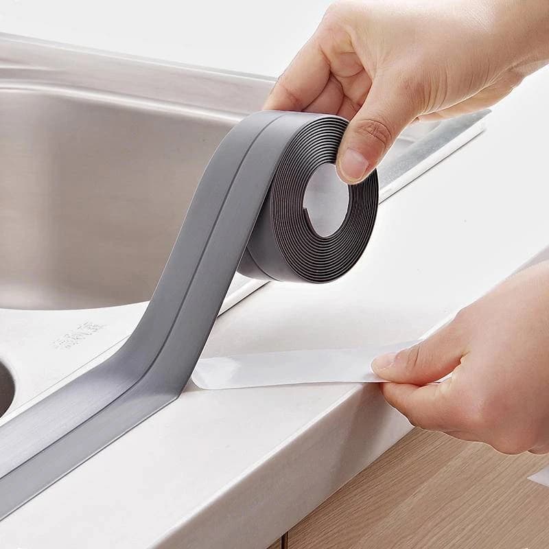 3.2M*38MM Durable Kitchen Bathroom Self Adhesive Wall Seal Ring Tape WC Waterproof PE Tape Mold Proof Edge Trim Tape Accessory