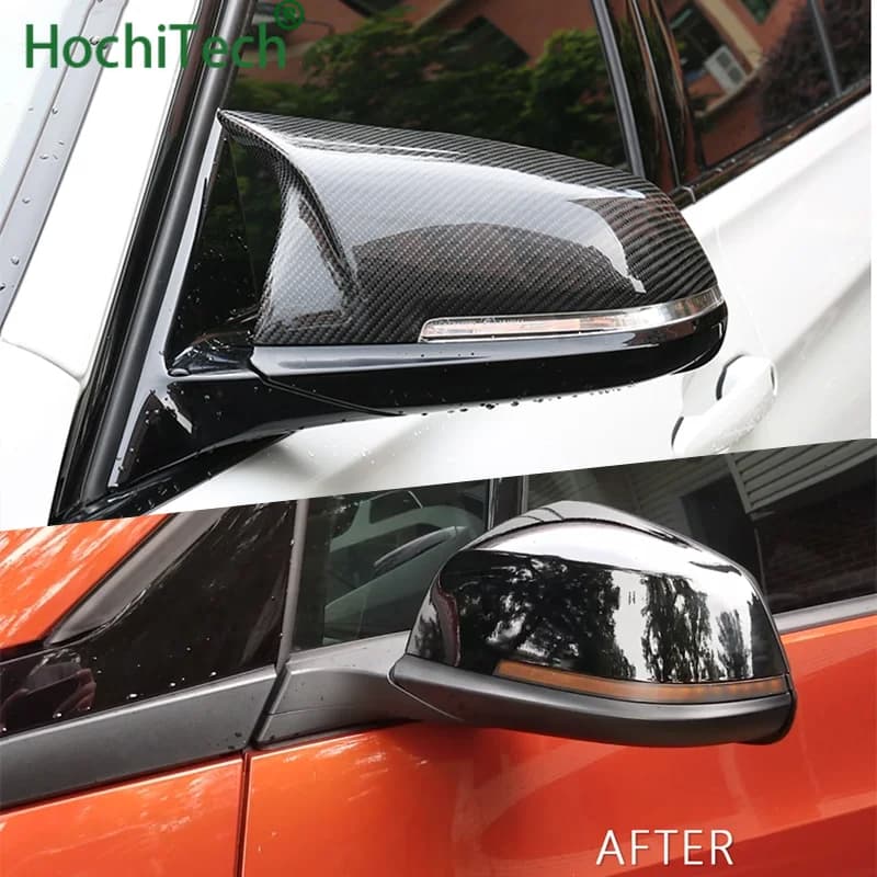 Mirror Covers Left Right Side Rearview Mirror Cover Cap For Bmw F20 F21 F87 M2 F23 F30 F36 X1 E84  I3 I3S Auto Accessories