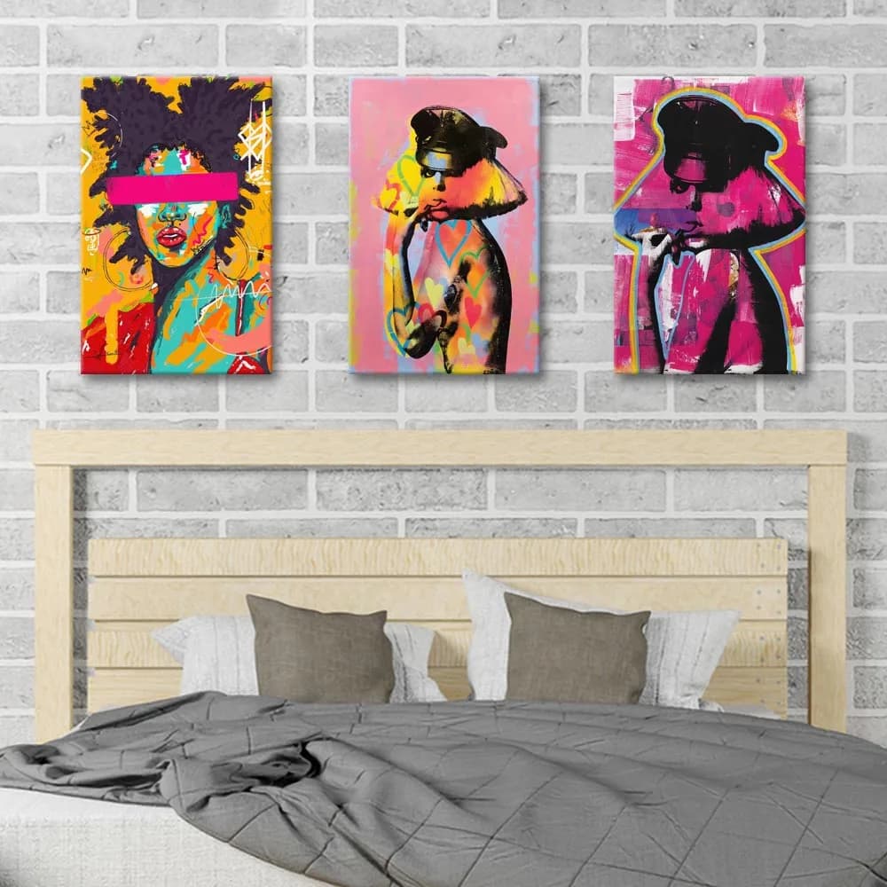 Abstract Art Colorful Character Image Poster Decorative Picture  Wall Art Paintings Home Decor No Frame