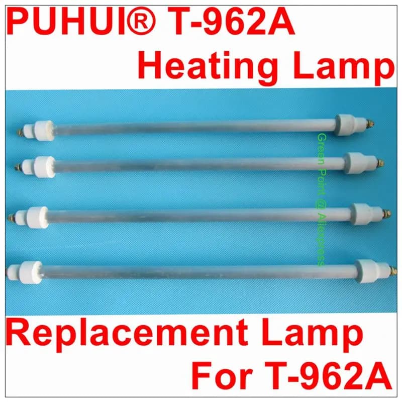 PUHUI Original T-962A Infrared Heating Lamp Tube Replacement Heated Bulb for IC Reflow Wave Oven Heating Pipe Accessory Tools