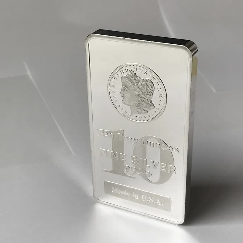 1 Pc Non Magnetic Craft 10 OZ Coin Silver Plated Badge USA  Collectible Commemorative Decoration Gift Vacuum Sealed Packing  Bar