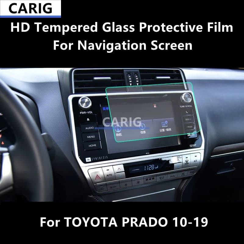 For TOYOTA PRADO 10-19 Navigation Screen HD Tempered Glass Protective Film Anti-scratch Repair Film Accessorie Refit