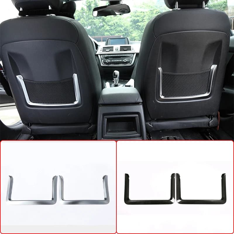 Rear Row Back Net Decoration Frame Trim Silver For BMW 1 2 3 4 Series GT F30 F34 2013-2017 Car Accessories Interior ABS Chrome