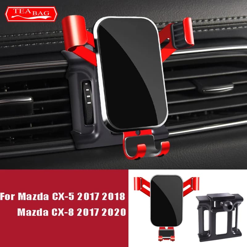 Car Styling Adjustable Mobile Phone Holder For Mazda CX-5 CX5 2017-2020 CX-8 CX8 Air Vent Mount Bracket Gravity Phone Holder