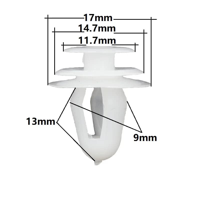 White Door Trim Panel Clip Fasteners 67771-02030 For Toyota Plastic Retainers Rivets