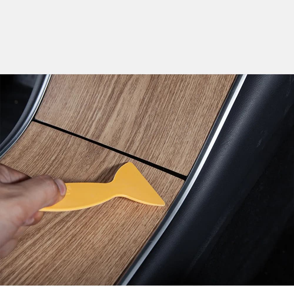 for Model Y Car Central Control Panel Wood Grain Sticker for Tesla Model 3 2017-2020 Interior Protective Accessories
