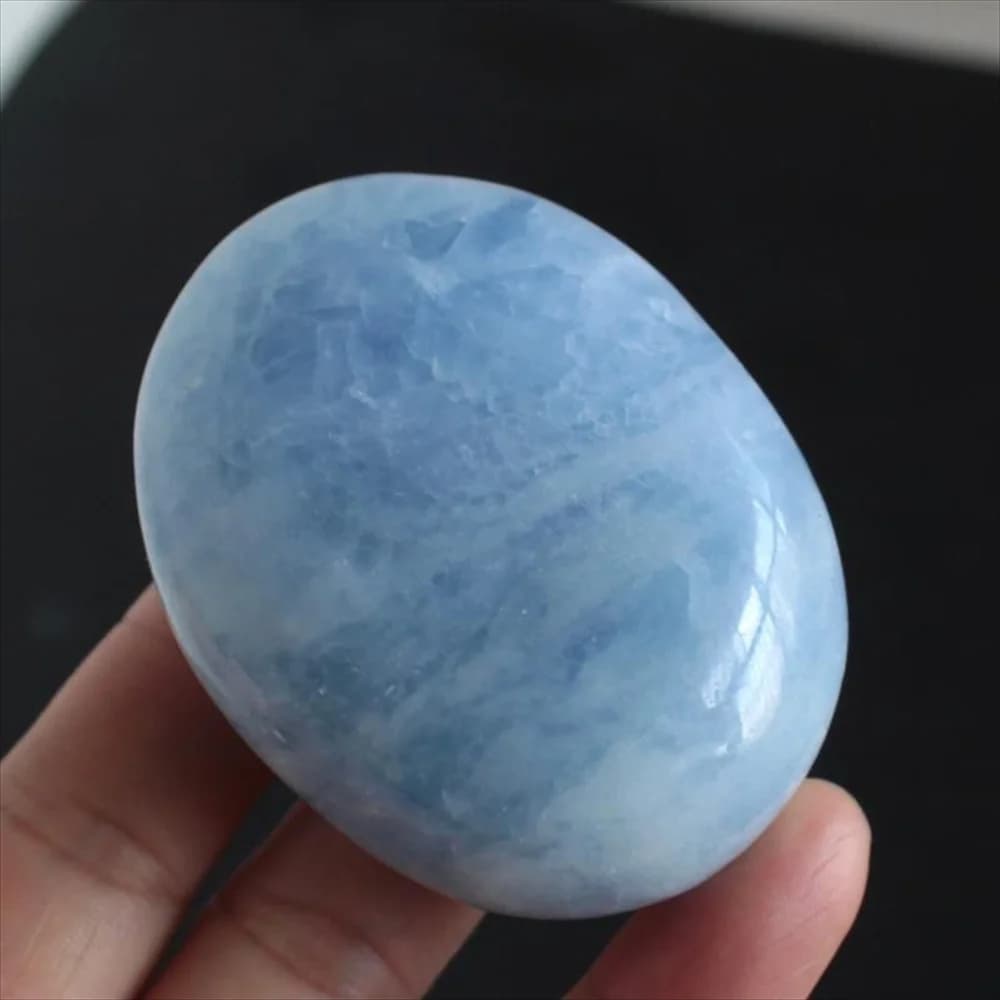 Natural Polished Blue Celestite Angelite Quartz Crystal Body Reiki Healing Energy Gem Stone Fengshui Home Decor